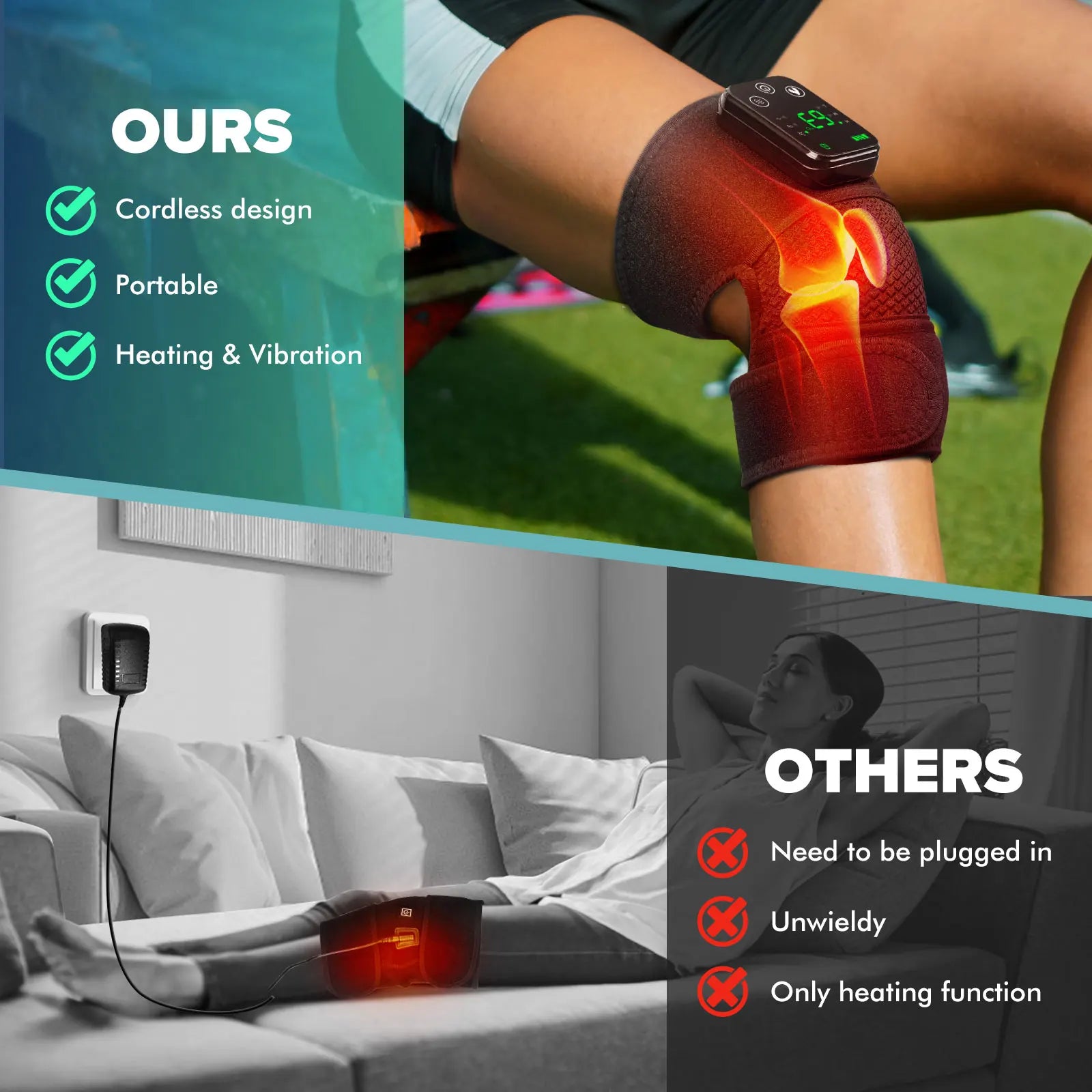 HeatRelief Knee Massager