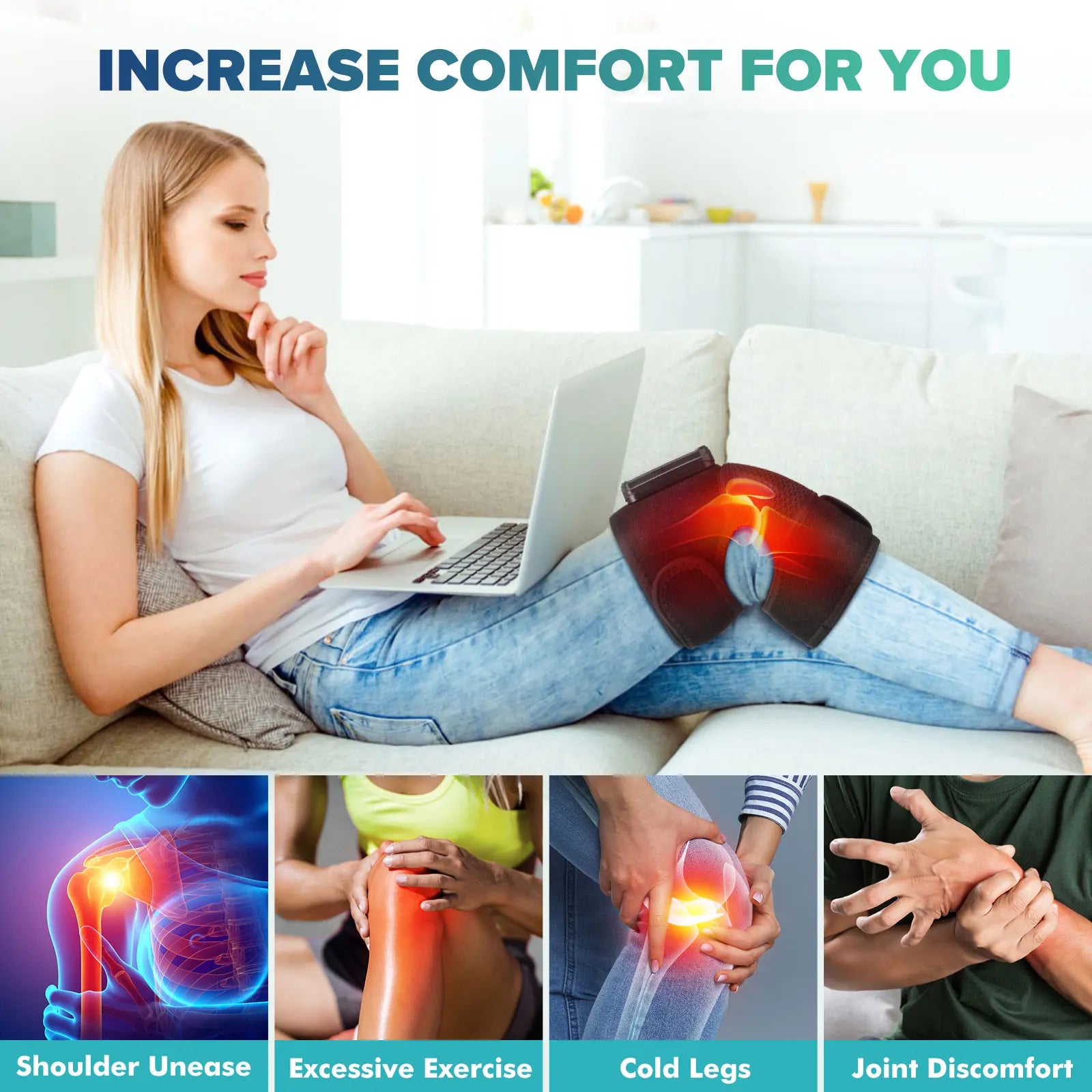HeatRelief Knee Massager
